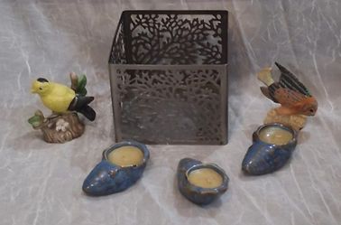Mixed Lot Candle Holders and Bird Figurines