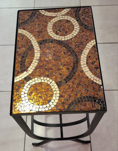 Vintage Mosaic 2-Tier Side Table