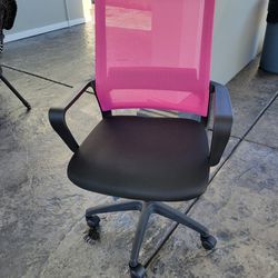 Pink Black Office Room Swivel Rolling Chair