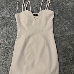 Zara mini dress cream size small