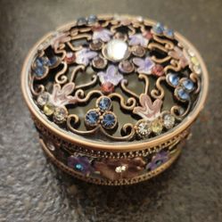 Beautiful Circular Jewelry or Storage Box