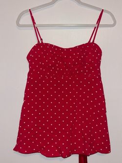 Hollister Red Polka Dot Spaghetti Strap Top