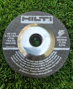 (10) Hilti Abrasive wheels 4 1/2" AB-A10G 13,300 Rpm.