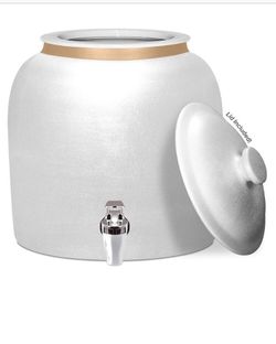 Brio Polished Porcelain Ceramic Water Dispenser Crock - vayate -