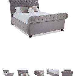 Queen Sleigh Bed And dresser 
