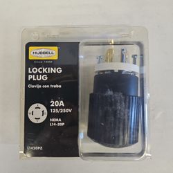 Hubbell Locking Plug 20A 125/250V L1420PZ  I-8300