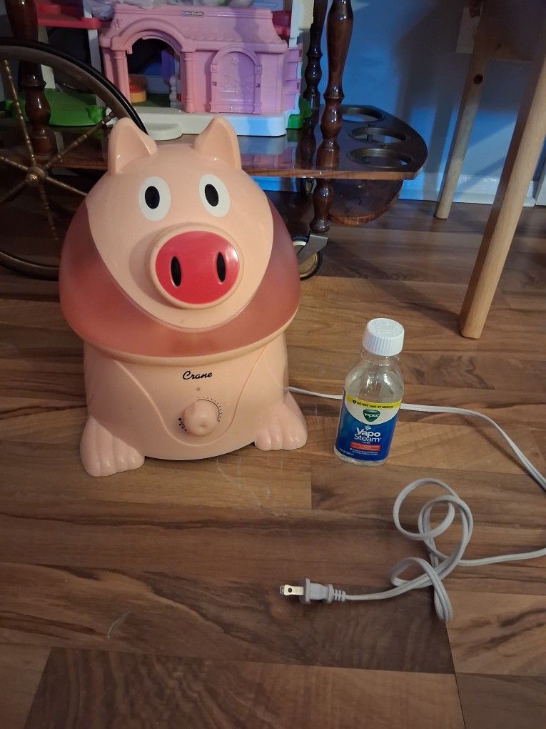 Crane Adorable Pig Ultrasonic Cool Mist Humidifier