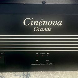 Earthquake Cinenova Grande 5 x 300 RMS at 8 Ohms Audiophile Home Theater Amplifier XLR Inputs
