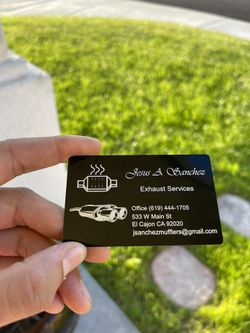 Metal Business Cards Laser Engraved