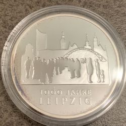 Germany 2015F 1000 Years of the City of Leipzig 10 Euro Silver Proof Coin