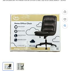 Serta leather Armless Home Office Chair $60