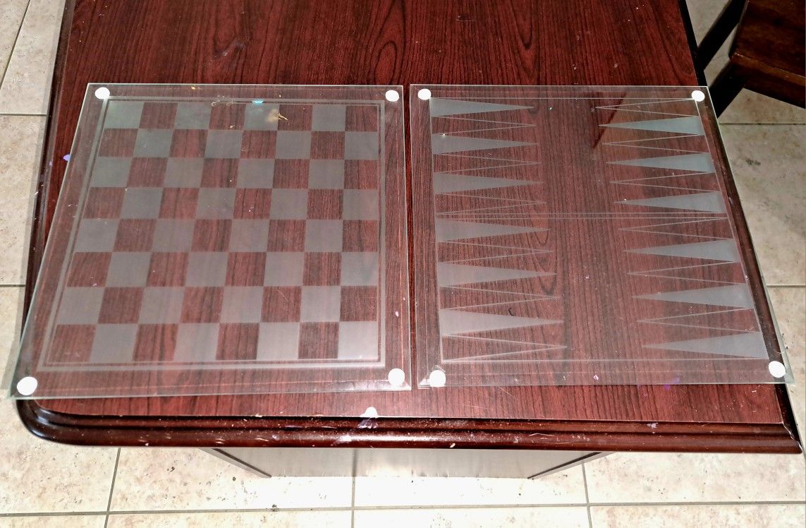 2 Glass Game Boards