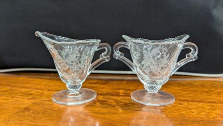 Heisey Sugar and Creamer Glass
