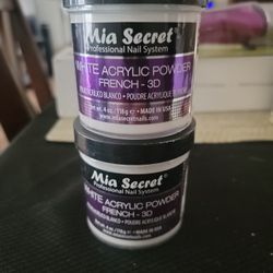 Mia Secret White Acrylic Powder French 3D 4oz (2pack)