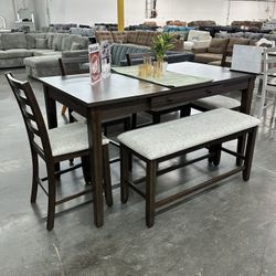 Counter Height Table Lift-Top Storage & Drawer.    Bonito Comedor  Color Cafe  Nuevo En Caja 