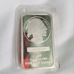 5 oz. .999 SILVER BAR☆ Premium American Buffalo 
