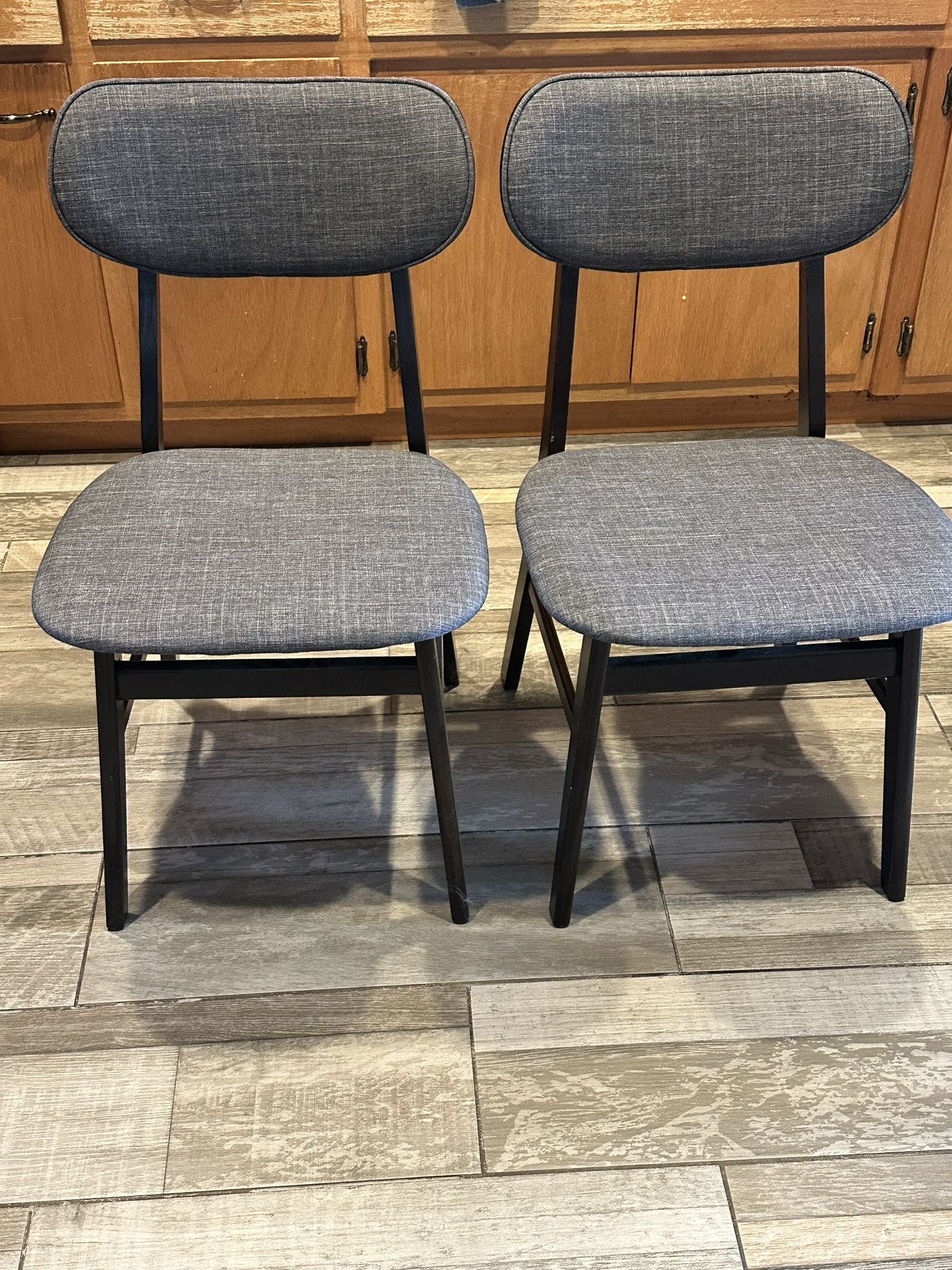 Two Basic Kitchen Table Chairs Sell The Pair