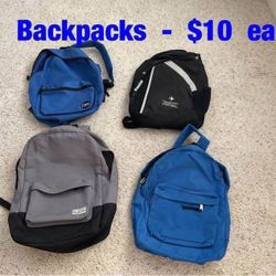 Backpacks  -  $10  each