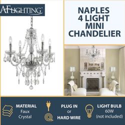 Naples 4-Light Clear Mini Chandelier