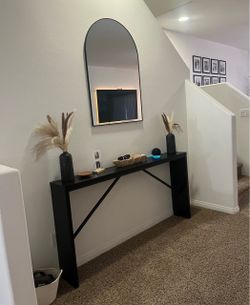 Black Minimalist Console Table