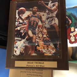 Signed Isaiah Thomas plaque