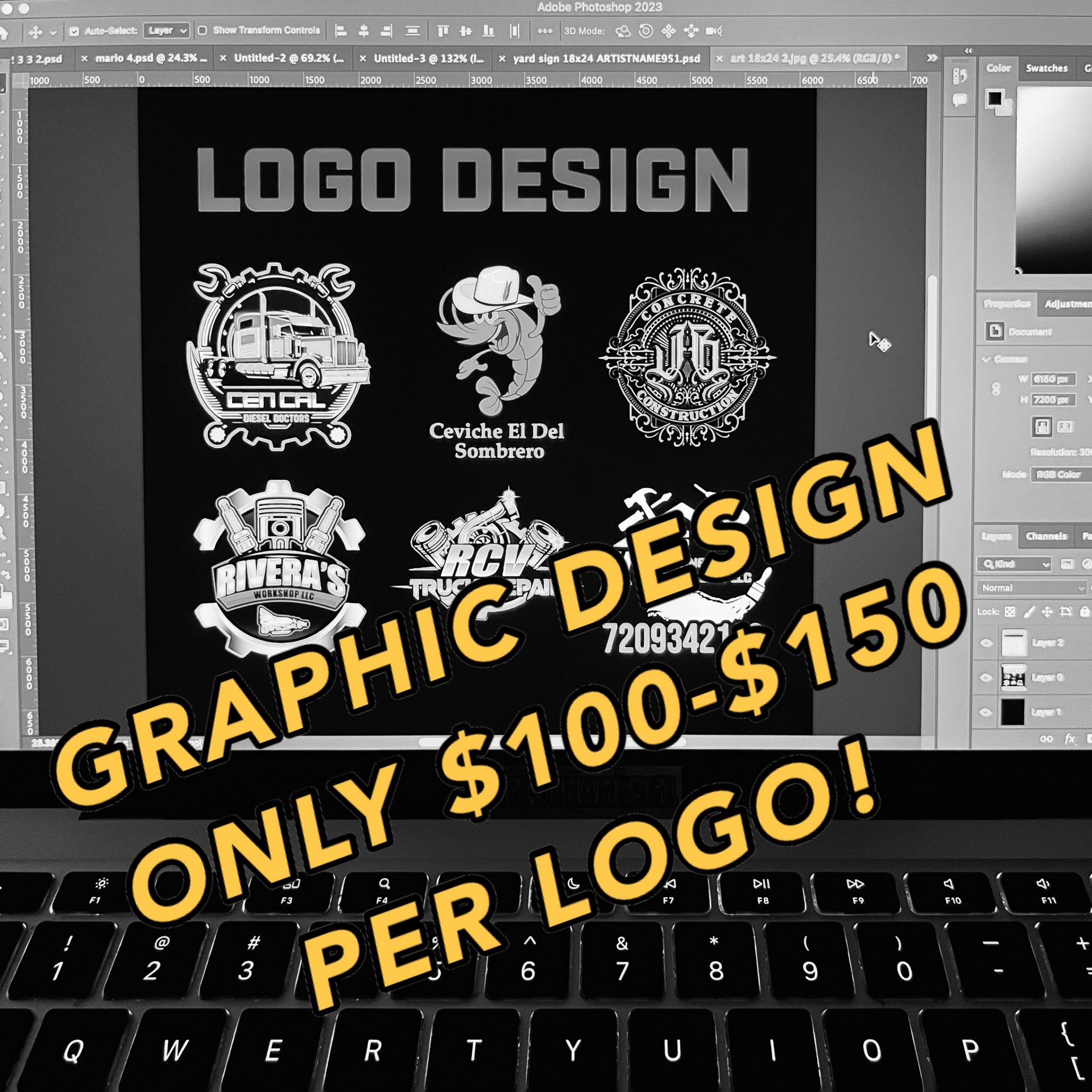 Logo design or layout design for sale