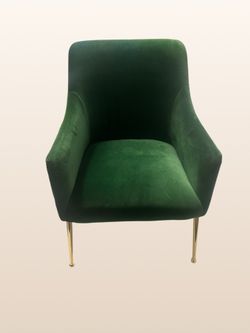 Anthropologie Elowen Green Velvet Dining/Accent Chair