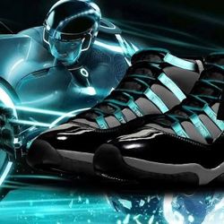 Tron Jordan 11 Size 8.5 Up Ordering Da Red/Black Dat Glow In Da Dark Hit So Hard On My Blue 1s #RealShytNoWeave #Eeee 
Enter the Grid with these futur