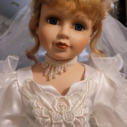Wedding Porcelain Doll