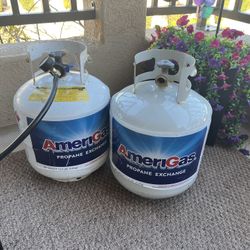 2 Full 20lb Propane Tanks – Great Condition – $80 for Both