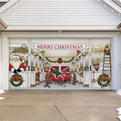 Christmas Garage Door Decoration Banner  Merry Christmas Theme