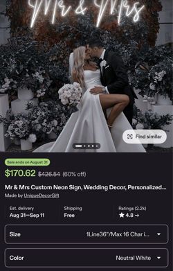 Mr & Mrs Neon Sign