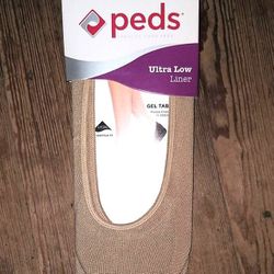 3pk Extended Size Peds Ultra Low Liner * socks * non slip heel