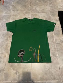 Jean Michel Basquiat King Pleasure T-Shirt SZ Large Green Rome Pays Off NYC