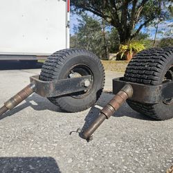 Axel and wheel assemblies