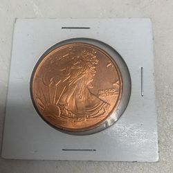 1oz .999 Fine Copper Walking Liberty 2011