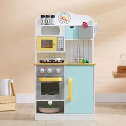 NEW-Teamson Kids Little Chef Florence Wooden Kitchen