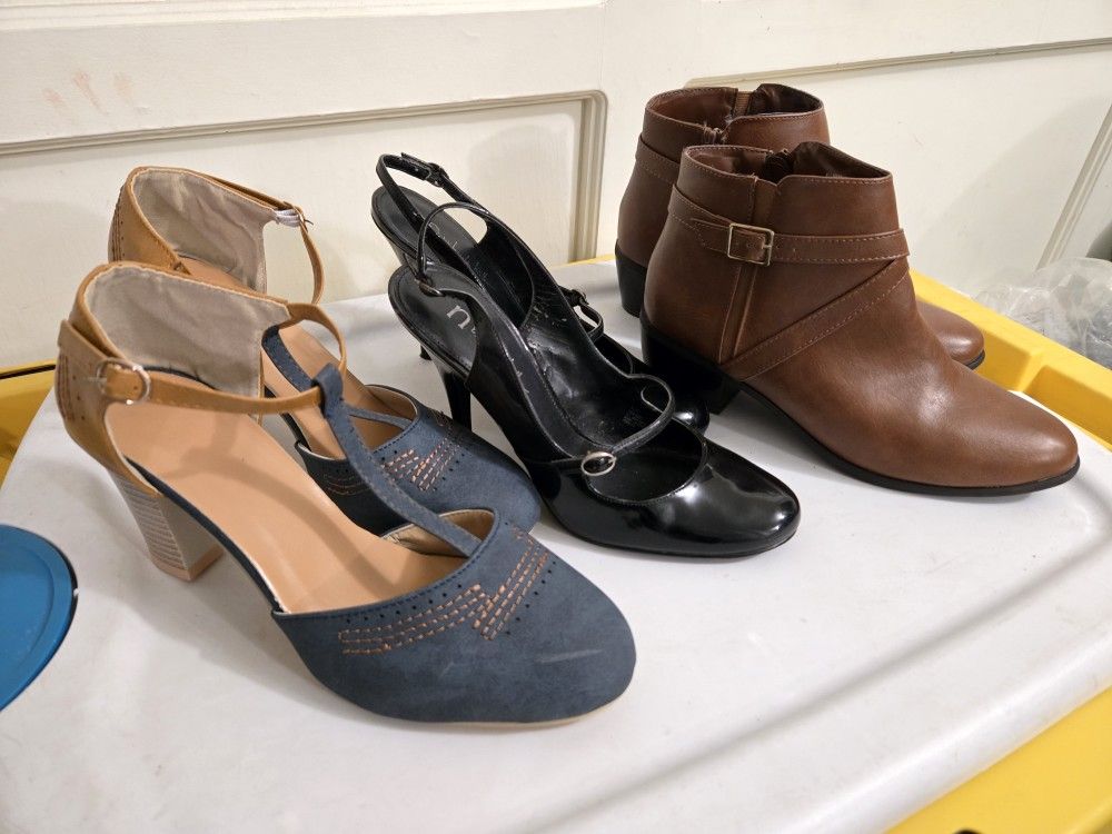 All 3 Women's Shoes Sz 9 Heels Tacones - Checkout my page for more Men's Womens Maternity baby clothes