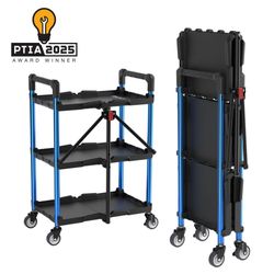 WORKPRO 3-Tier Collapsible Service Cart