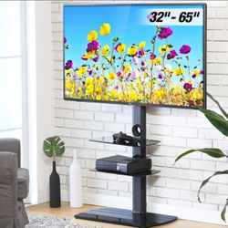 New! Media Stand With Mount Fits 32”-65” Tv 