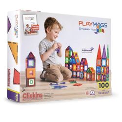 PLAYMAGS 100 Piece Magnetic Construction Set