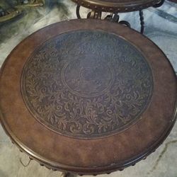 Gorgeous Iron And Wood End Tables