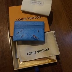 Blue Lagoon Seasonal Monogram LV Card Holder Wallet
