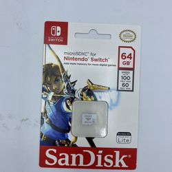 SanDisk 64 GB Micro SD XC Memory Card for Nintendo Switch (New & Sealed!)