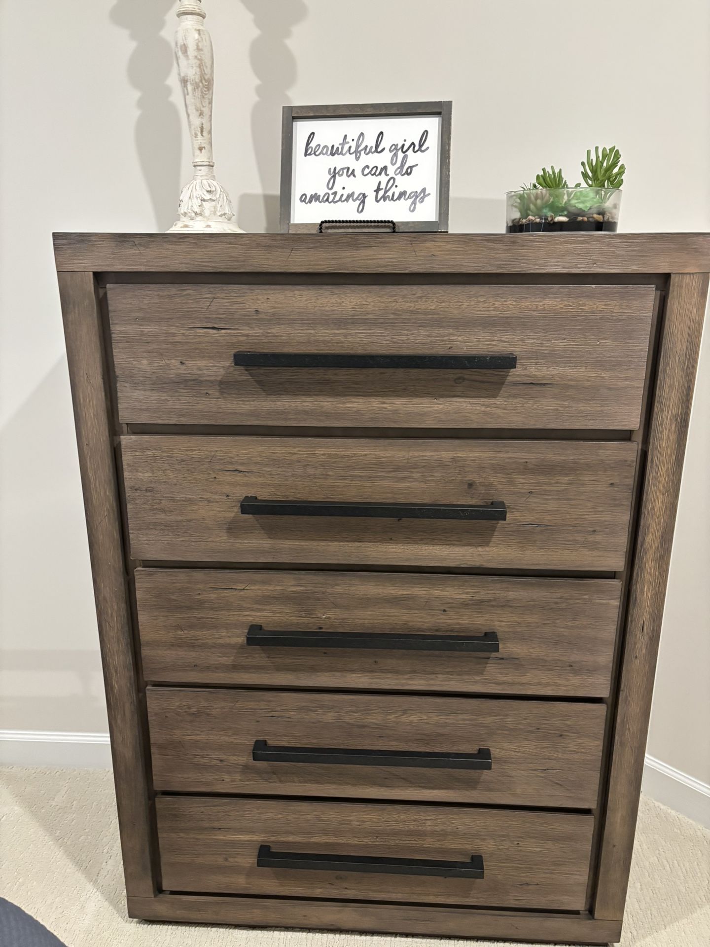 Natural Wood Chest Of Drawers