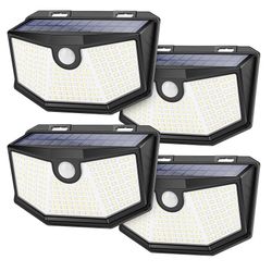 🌞 8 Outdoor Solar Motion Sensor Security Lights – 2 Boxes / 4 Lights Each
