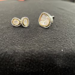 Elegant Gold And Silver Women Jewellery Set