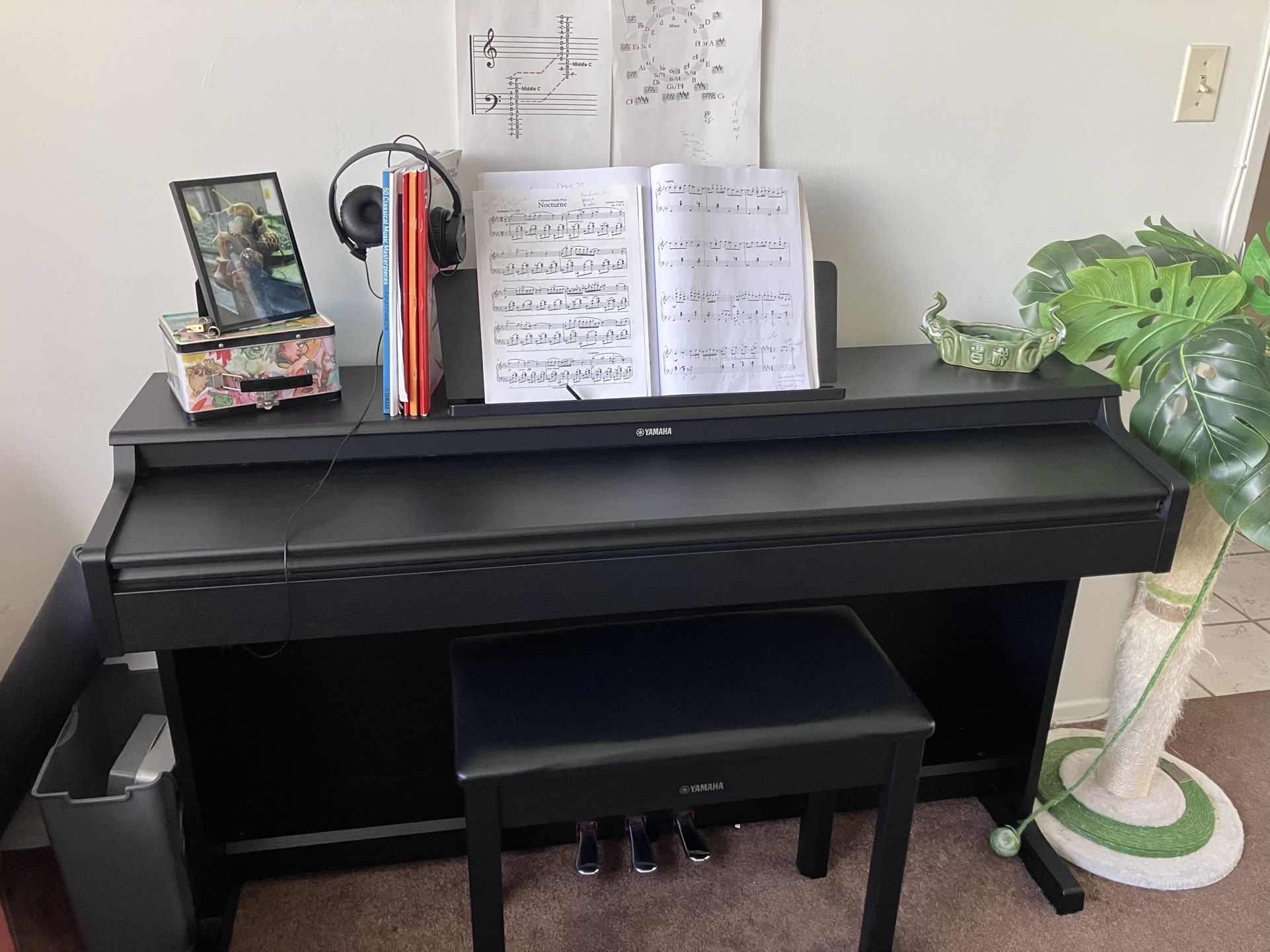 Yamaha YDP165 Aries Series Digital Weighted 88-key Grand Piano Electric