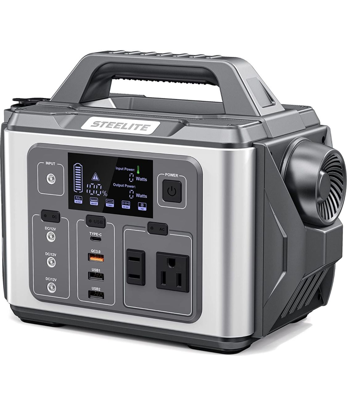 Portable Power Station 300W, 296Wh Portable Generator with 10-Ports, Solar Power Station with 2 AC Outlets Peak 600W, 45W USB-C PD Output for Camping,