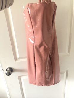 Leather pink dress from fashion nova